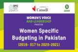 Women Specific Budgeting in Pakistan (2016-2017 to 2020-2021)